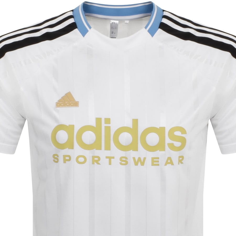 Adidas t shirt white gold outlet
